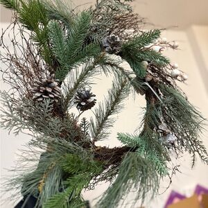 Ashland Green and Brown Holiday Wreath with Pinecones